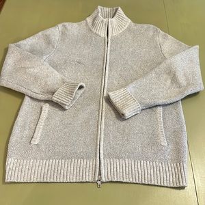 Goodfellow &Co Mens light Gray Zipfront Sweater Size Medium